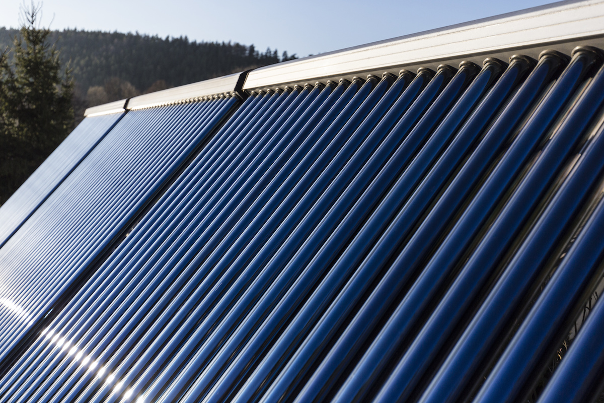 Solarthermie auf dem Dach für Warmwasser